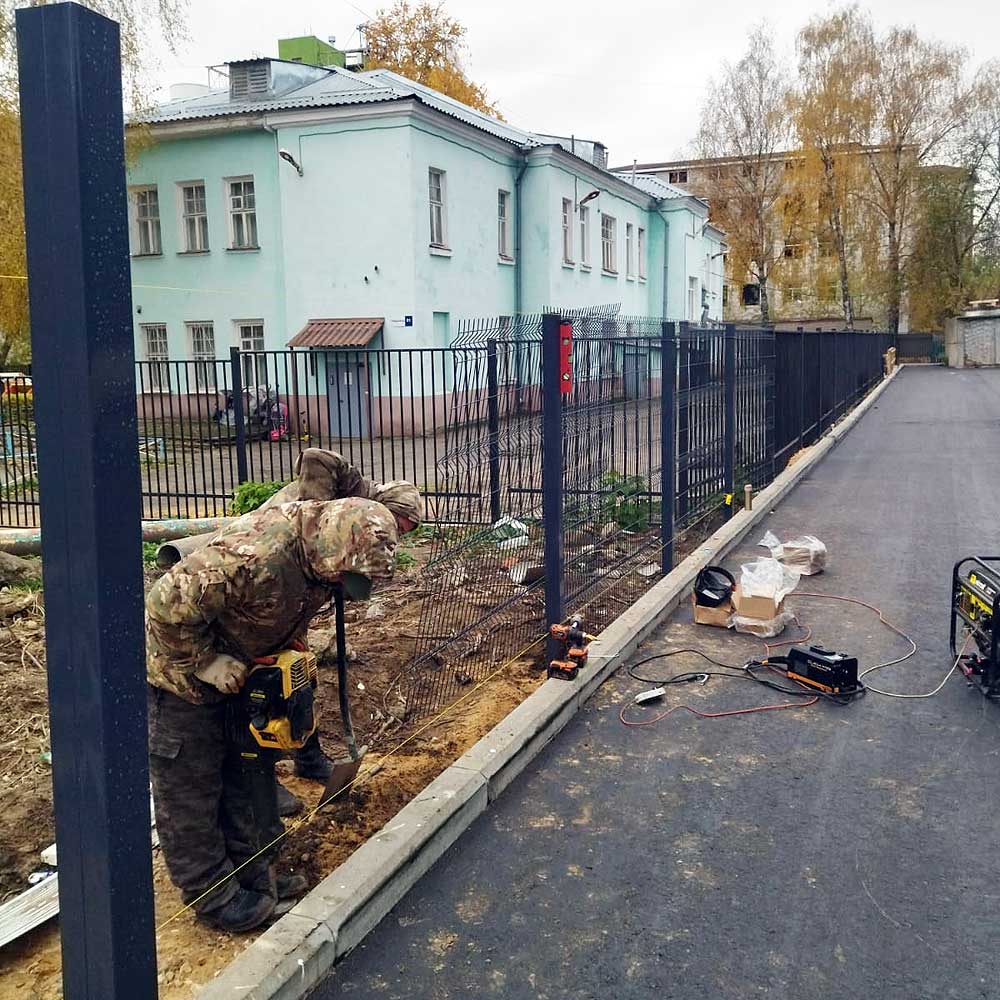 Установка 3D заборов