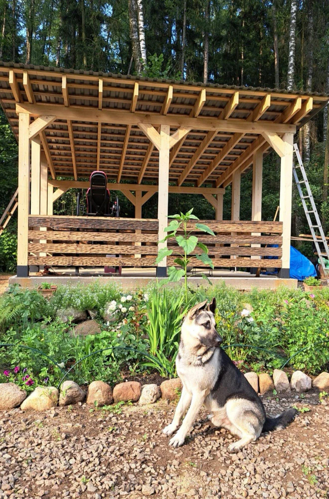 Пример монтажа бруса 150х150 мм на наши коннекторы