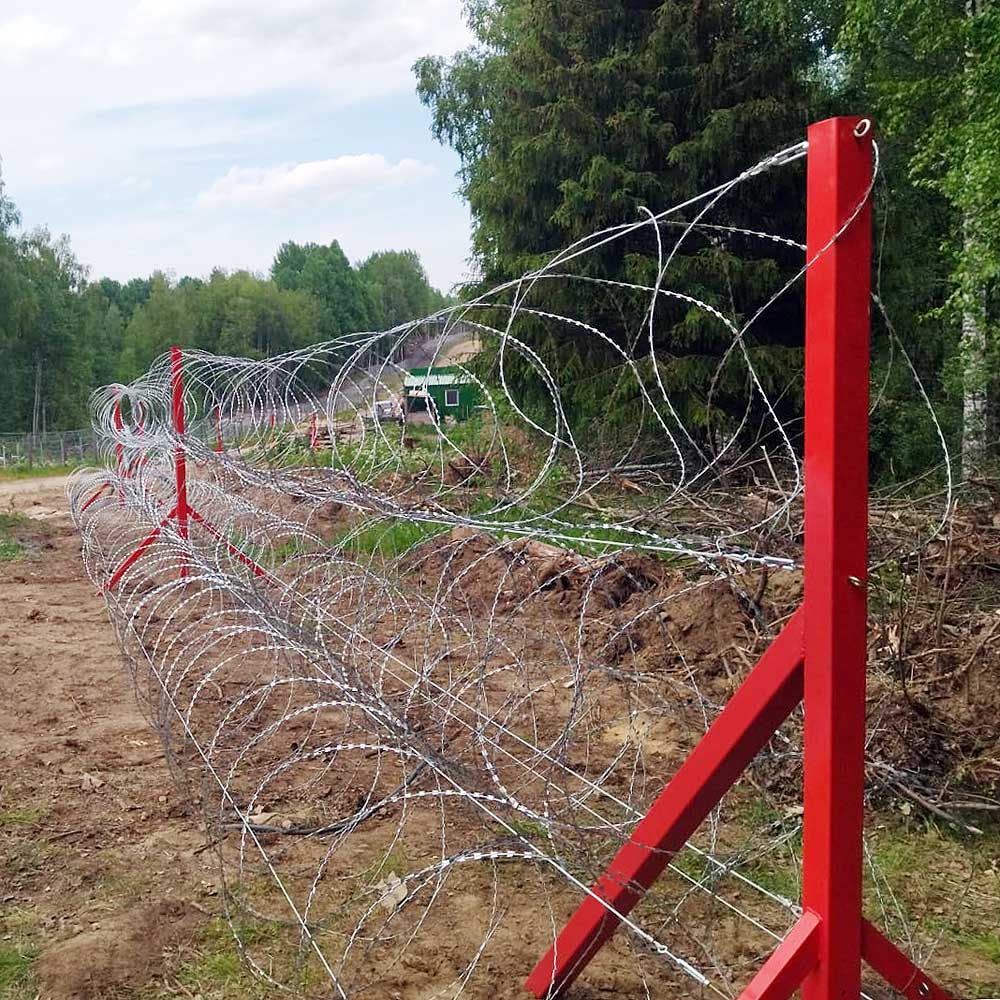 Быстроустанавливаемое противопехотное заграждение