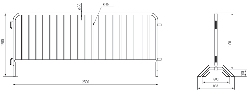 Фан-барьеры (мобильные заграждения)