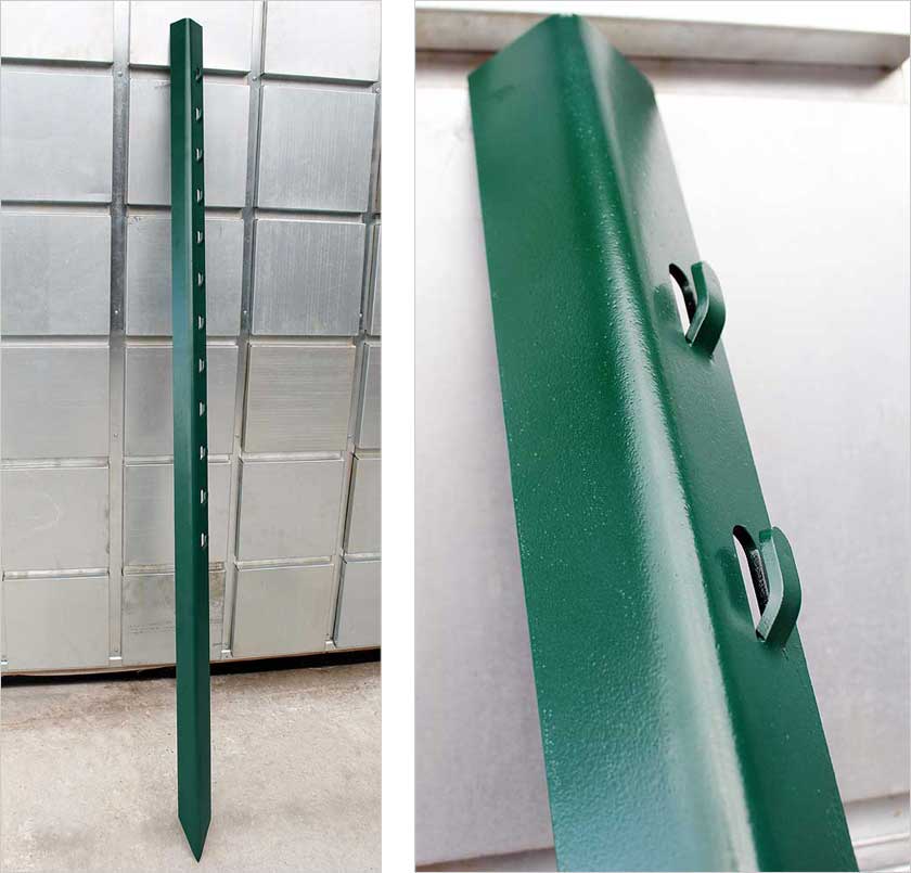 Металлическая стойка оградительного забора ОЗ-288