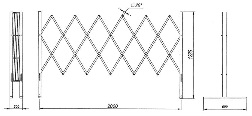 Раздвижные мобильные заграждения