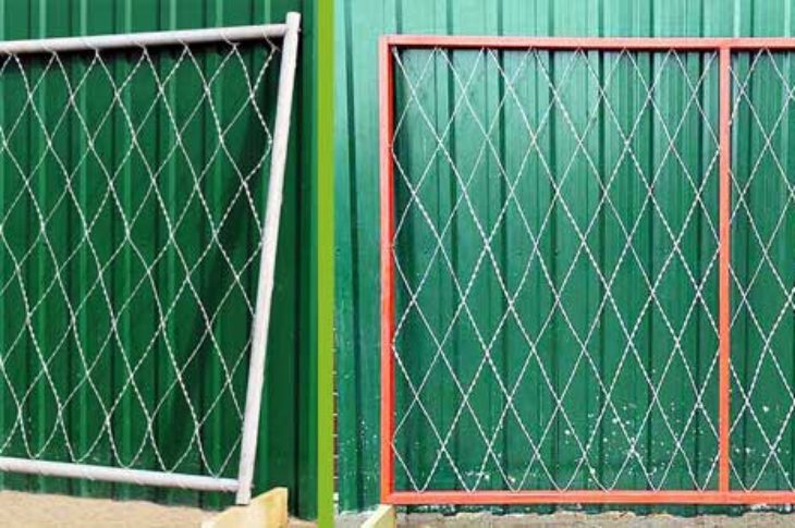 Секции забора с заполнением из сварной сетки, ПКЛЗ или сетки рабицы