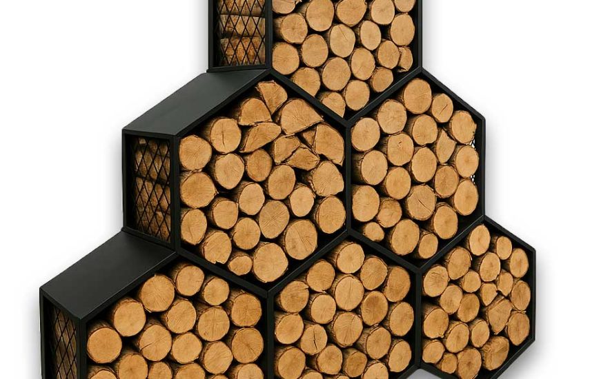 Дровница металлическая «Сота»