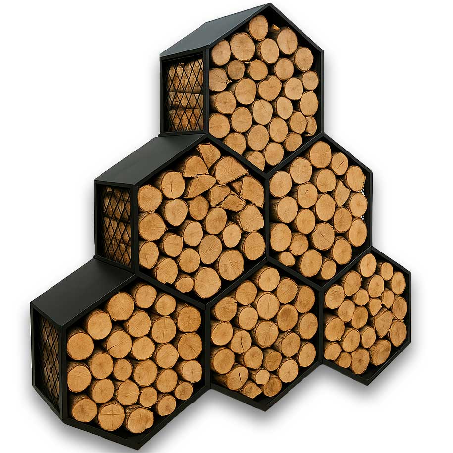 Дровница металлическая «Сота»