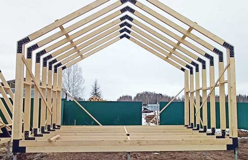 Комплект для сборки каркаса «Барнхаус с коньковой крышей 120°»