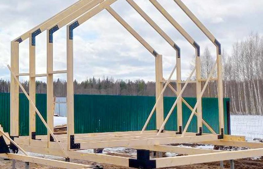 Комплект для сборки каркаса «Барнхаус с коньковой крышей 120°»