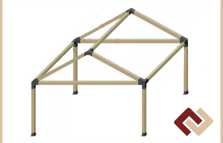 Комплект коннекторов для беседки с коньковой крышей