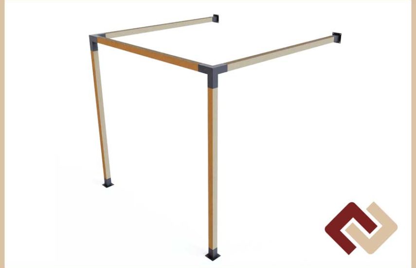 Комплект коннекторов для беседки с настенным креплением