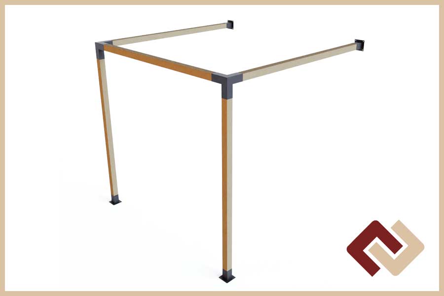 Комплект коннекторов для беседки с настенным креплением