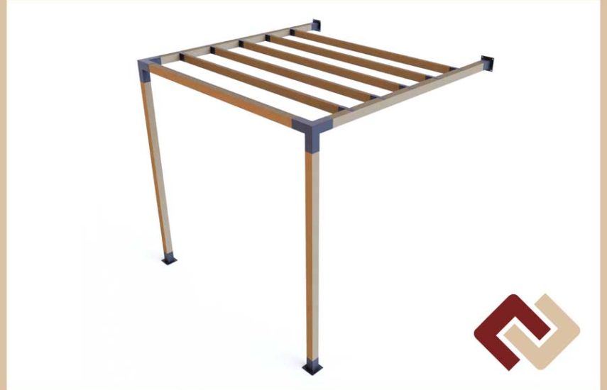 Комплект коннекторов для перголы с настенным креплением