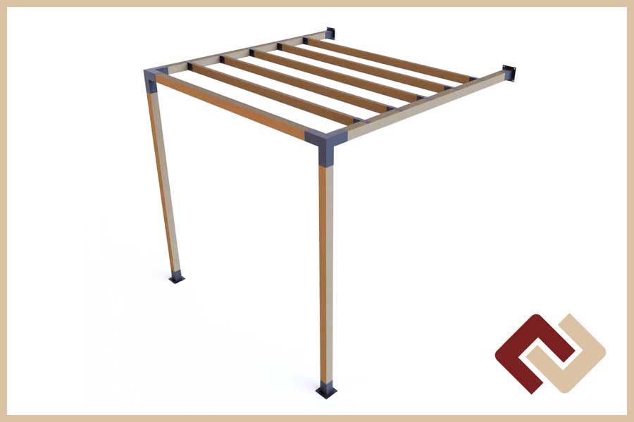 Комплект коннекторов для перголы с настенным креплением