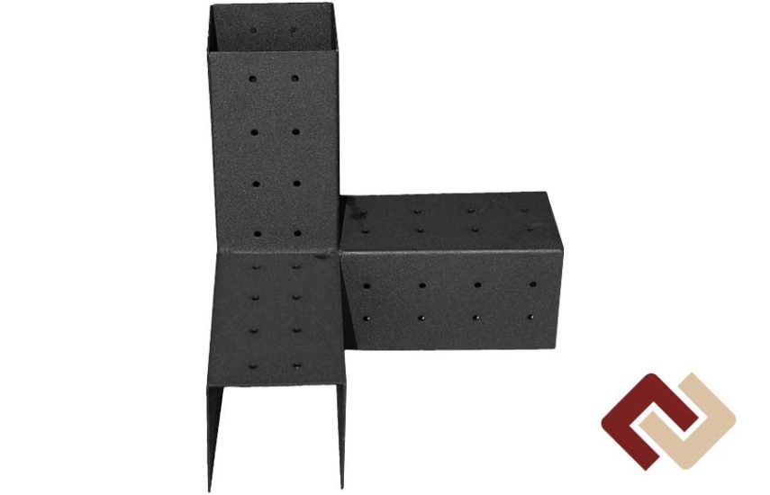 Кронштейн-коннектор четверной открытый низ под брус 100х100