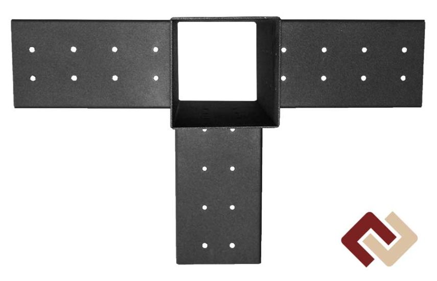 Кронштейн-коннектор четверной открытый низ под брус 100х100