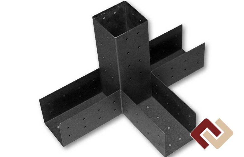 Кронштейн-коннектор четверной открытый верх под брус 100х100