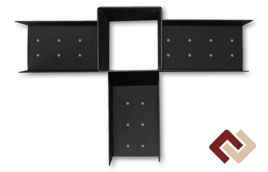 Кронштейн-коннектор четверной открытый верх под брус 100х100