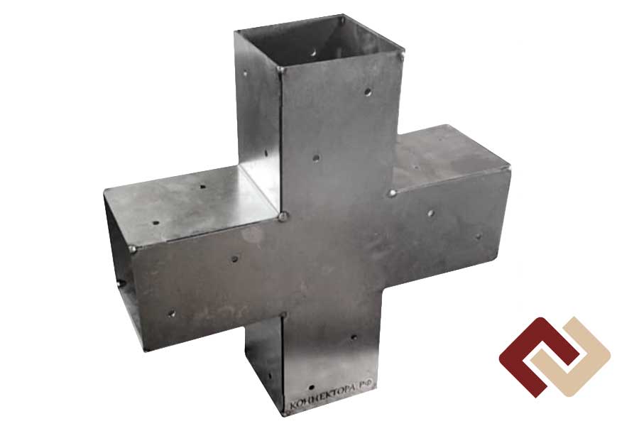 Кронштейн-коннектор четверной под брус 100х100
