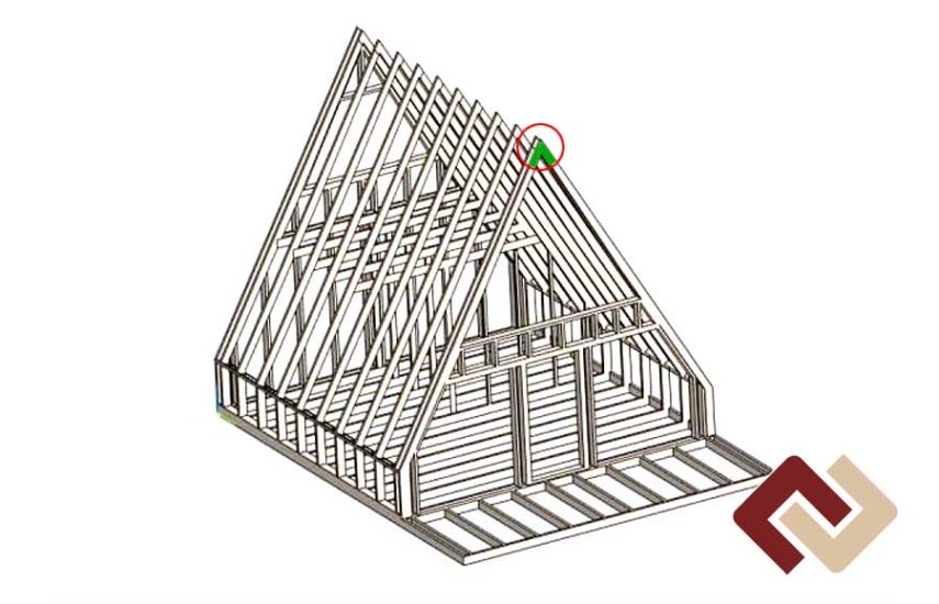 Кронштейн-коннектор двойной угол 60° для каркаса А-Фрейм под брус 50х150