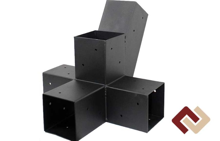 Кронштейн-коннектор пятиконечный проходной стропильный 30° под брус 100х100