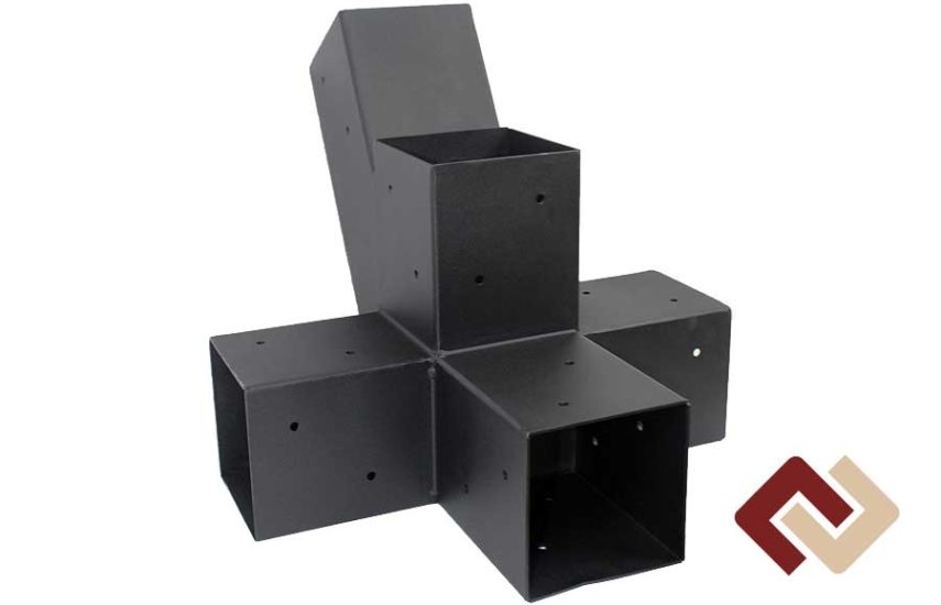 Кронштейн-коннектор пятиконечный проходной стропильный 30° под брус 100х100