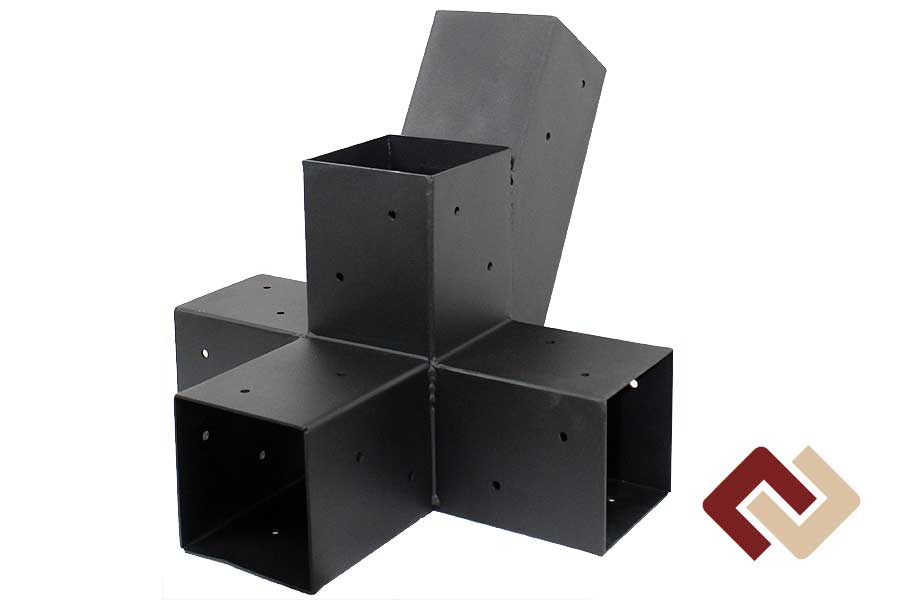 Кронштейн-коннектор пятиконечный проходной стропильный 30° под брус 100х100