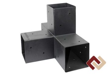 Кронштейн-коннектор тройной для качелей угол 60° проходной под брус 100х100