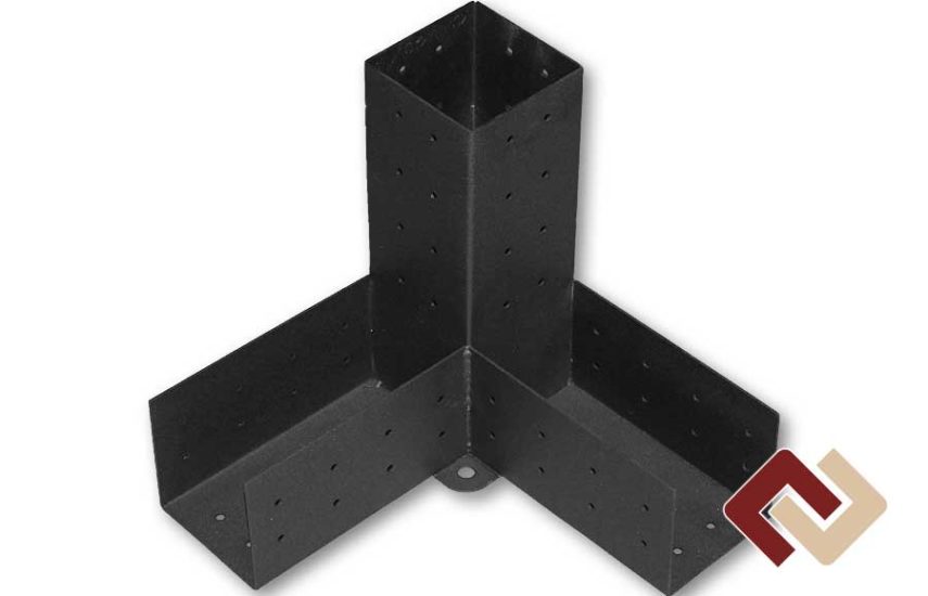 Кронштейн-коннектор тройной открытый верх под брус 100х100