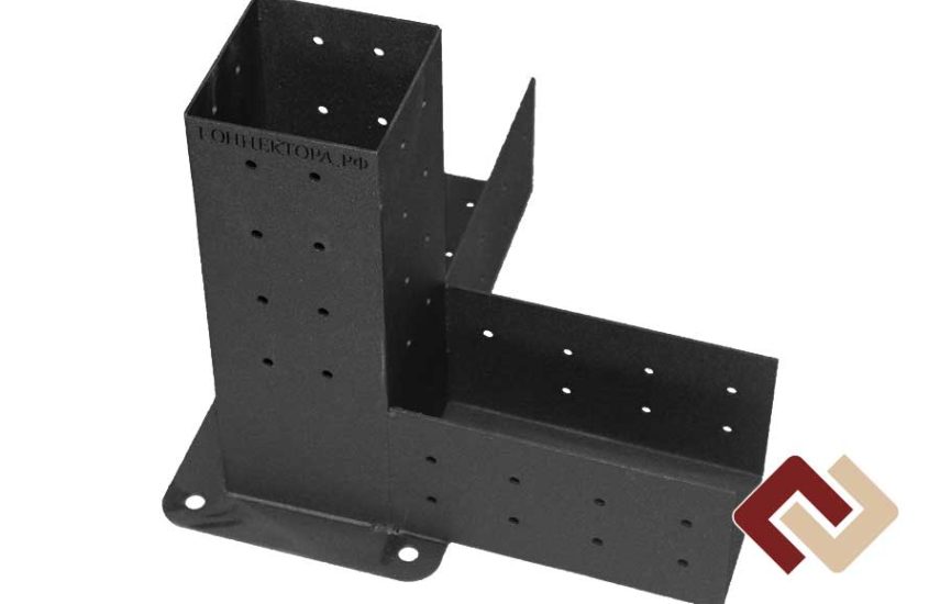 Кронштейн-коннектор тройной открытый верх под брус 100х100