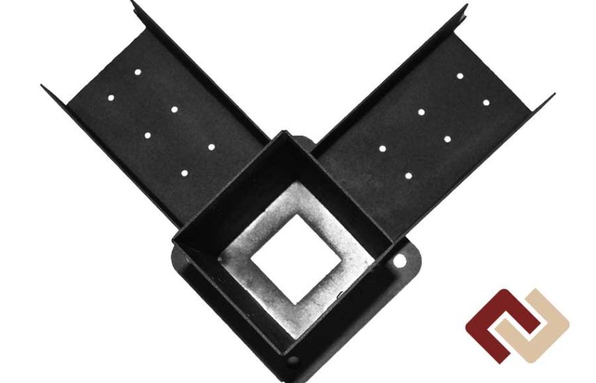 Кронштейн-коннектор тройной открытый верх под брус 100х100